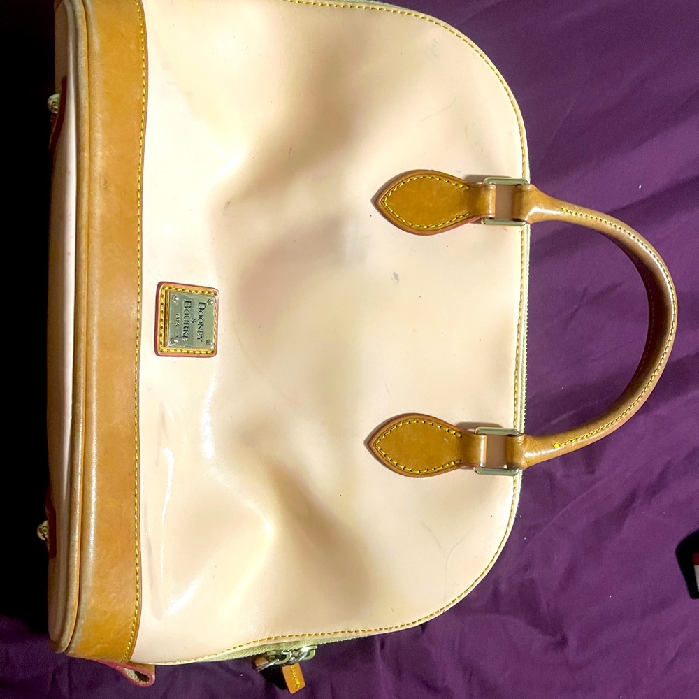Dooney and Bourke Cream leather vintage purse